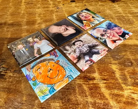 Set of 6 Custom 2 x 2" Photo Magnets