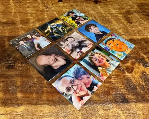 Set of 9 Custom 2 x 2" Photo Magnets